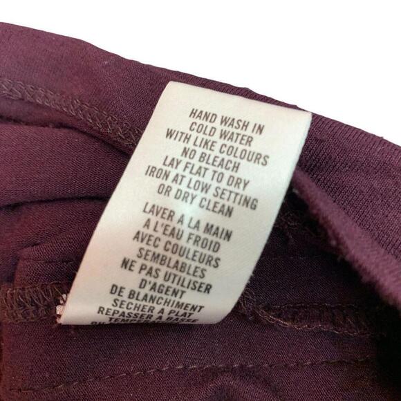 Cleo Womens Long Sleeve Burgundy Round Neck Top Shirt Rayon Blend Size M - Picture 8 of 9